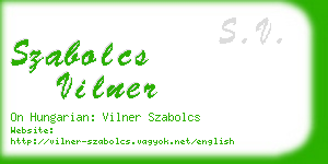 szabolcs vilner business card